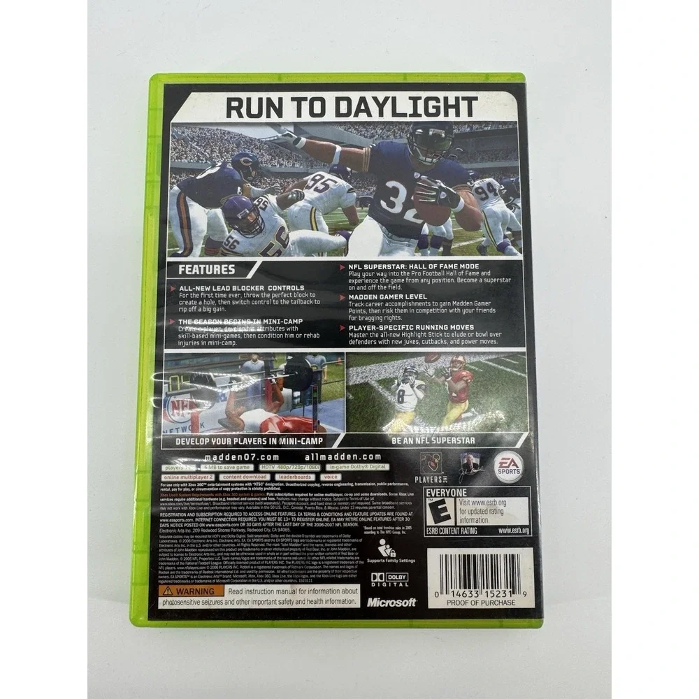Madden NFL 07 Microsoft Xbox 360 EA‎ Sports CIB